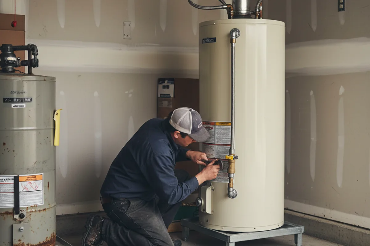 Water heater and shutoff valve replacement in Pittsboro
